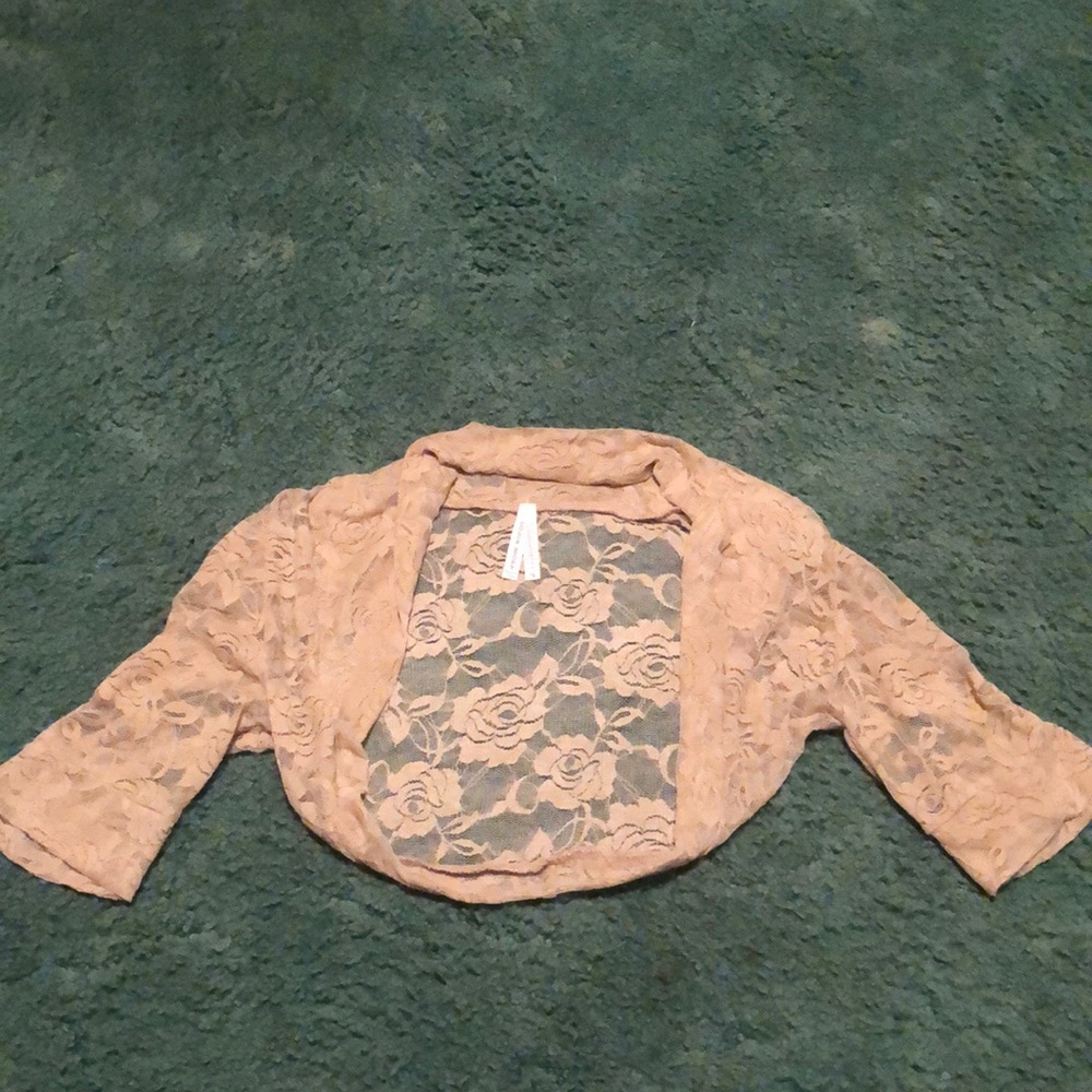 NWOT Beige Shoulder Top